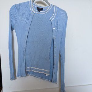 Brooks Brothers Power Blue Cardigan and Vest